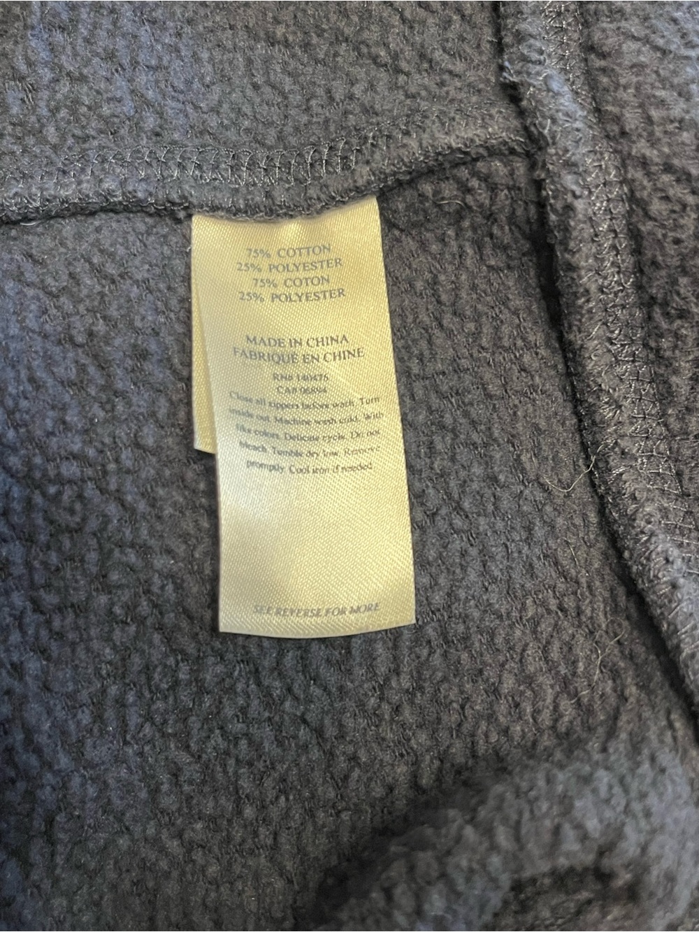 Faherty Men’s Navy Zip-Up Hoodie - Picture 5 of 5
